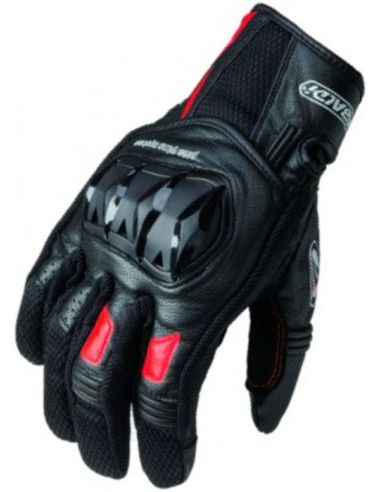 GUANTES GARIBALDI ARIEL PLIS PLAS BLACK RED