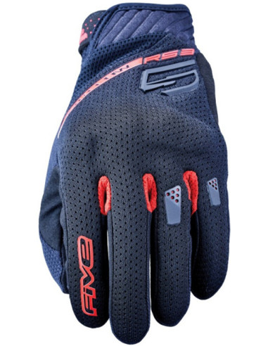 GUANTES FIVE RS3 EVO AIRFLOW BLACK RED