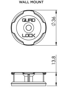 ADAPTADOR UNIVERSAL QUAD LOCK ADHESIVE WALL MOUNT 2