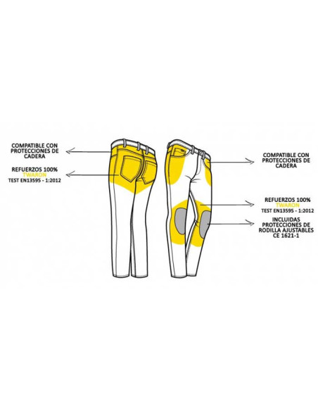 PANTALON VAQUERO PMJ SANTIAGO ZIP BLUE