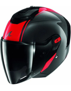 CASCO SHARK RS JET CARBON SKIN RED DRD