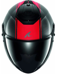 CASCO SHARK RS JET CARBON SKIN RED DRD 2