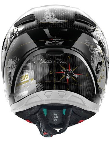 CASCO NOLAN X-804 RS CARBON C  CHECA WHITE 024