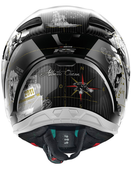 CASCO NOLAN X-804 RS CARBON C  CHECA WHITE 024