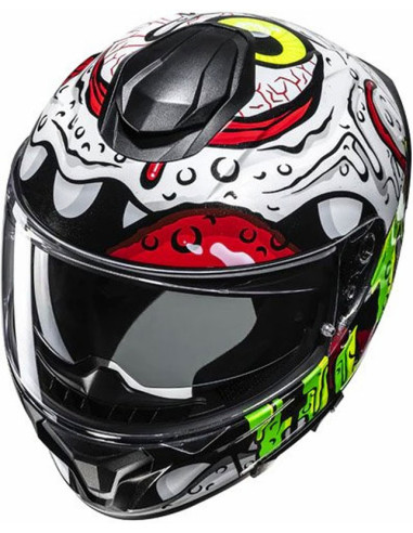 Casco HJC C71 Squeeze Red Yellow MC41