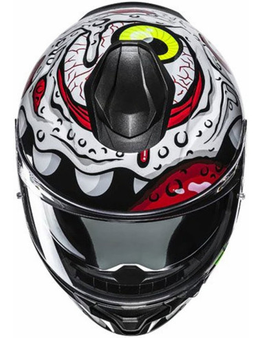 Casco HJC C71 Squeeze Red Yellow MC41