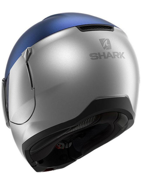CASCO SHARK EVOJET DUAL BLANK MAT SILVER/BLUE