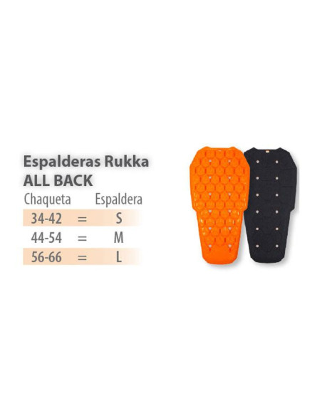 ESPALDERA RUKKA ALL BACK LEVEL 1 D30 Air NARANJA