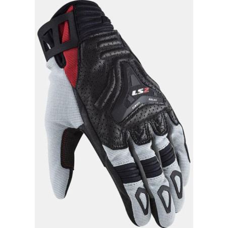 GUANTE LS2 ALL TERRAIN MAN GREY / RED