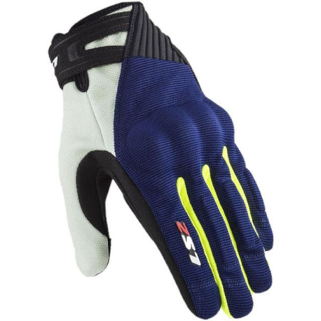 GUANTE LS2 DART 2 MAN WHITE / BLUE / YELLOW