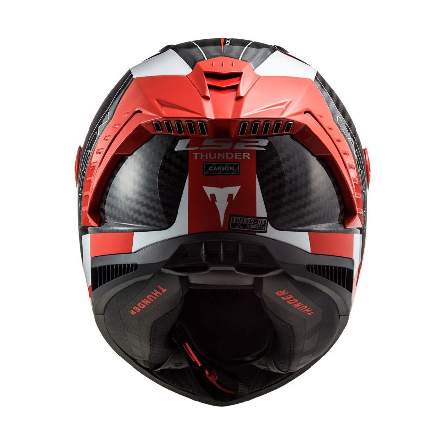 CASCO LS2 FF805 THUNDER CARBON RACING 1 RED WHITE
