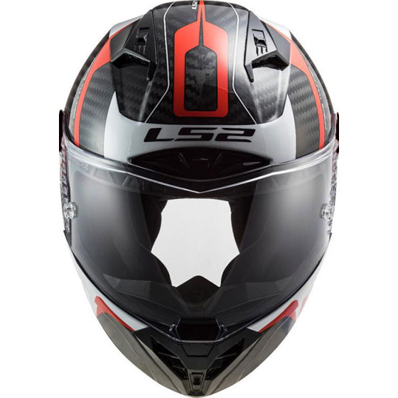 CASCO LS2 FF805 THUNDER CARBON RACING 1 RED WHITE