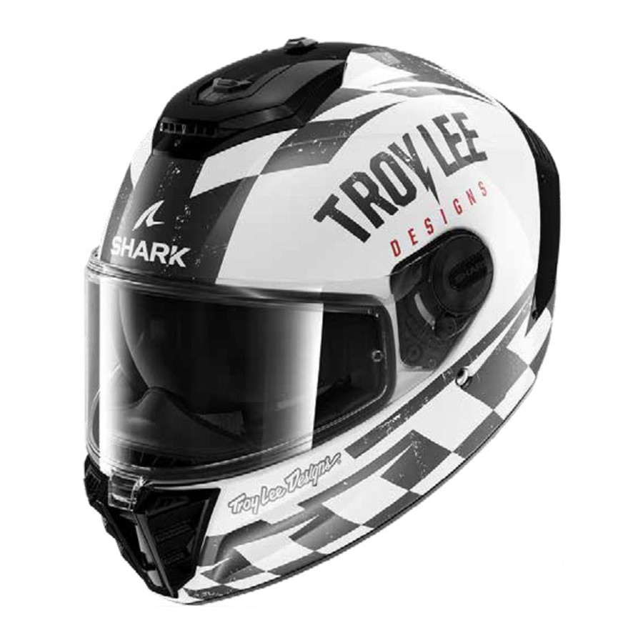 CASCO SHARK SPARTAN RS RACESHOP WHITE WRK