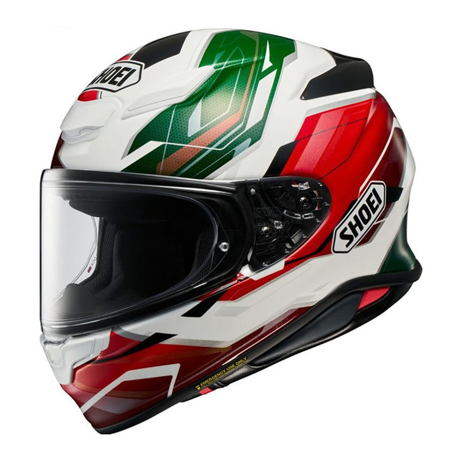 CASCO SHOEI NXR 2 CAPRICCIO RED GREEN TC11