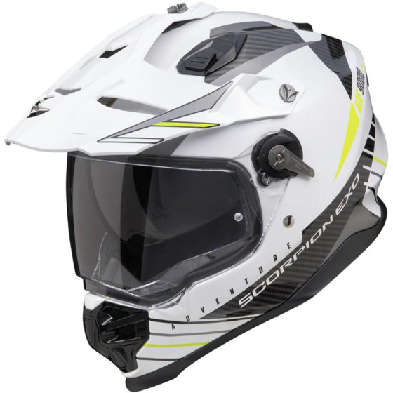 Casco Scorpion ADF-9000 Air Feat White Yellow