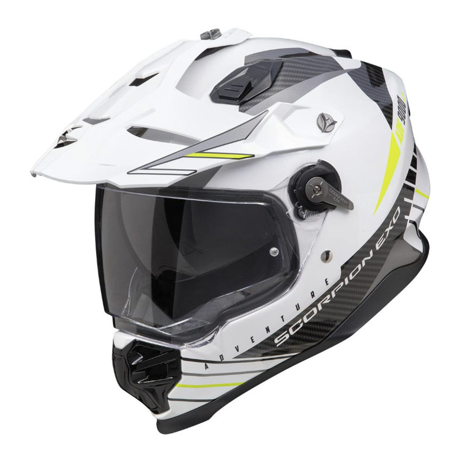 Casco Scorpion ADF-9000 Air Feat White Yellow