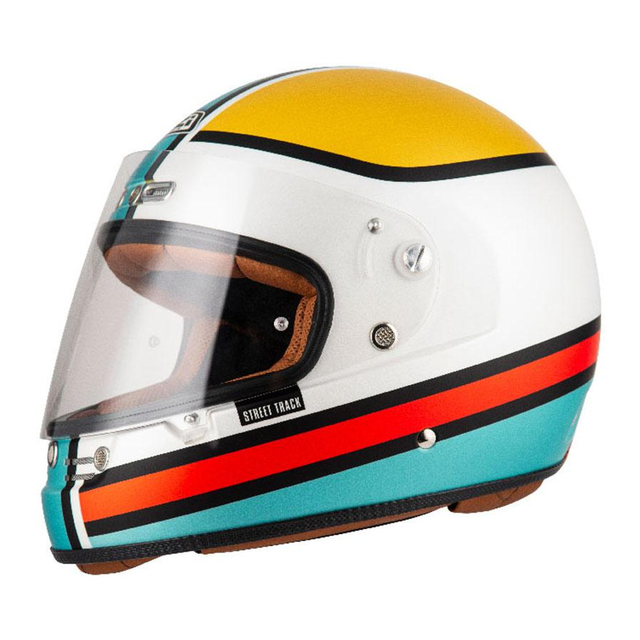 Casco Street Track 4 Outline White & Blue Matt