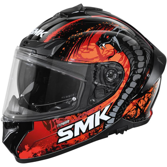 Casco SMK Typhoon Reptile Black Red GL273