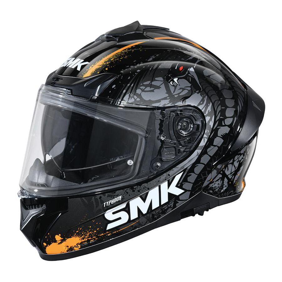 Casco SMK Typhoon Reptile Gold Black GL277