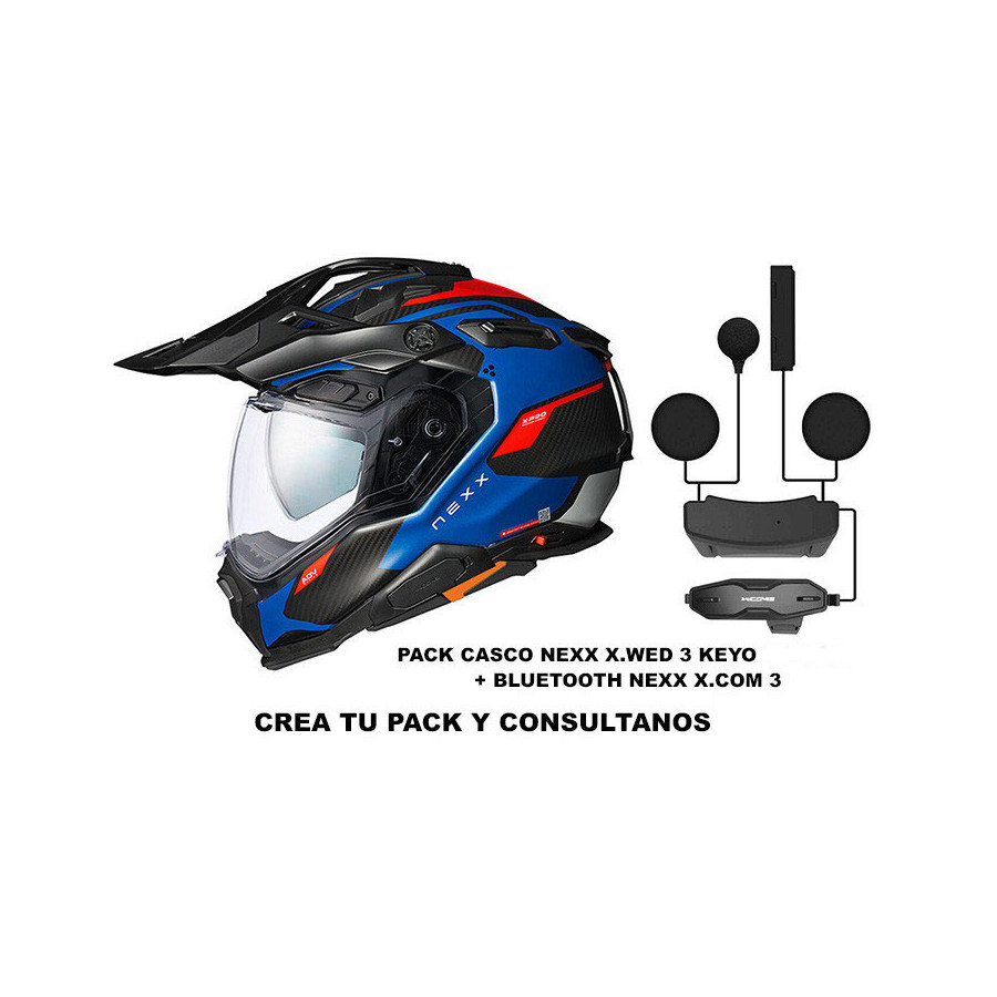 PACK CASCO NEXX X WED 3 KEYO BLUE RED   X COM 3