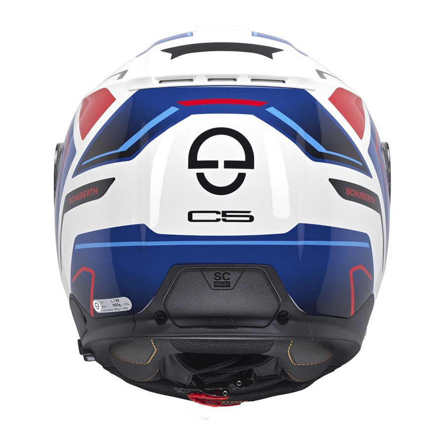 Casco Schuberth C5 Omega White Blue Red