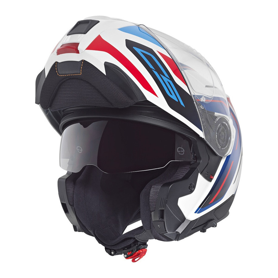 Casco Schuberth C5 Omega White Blue Red