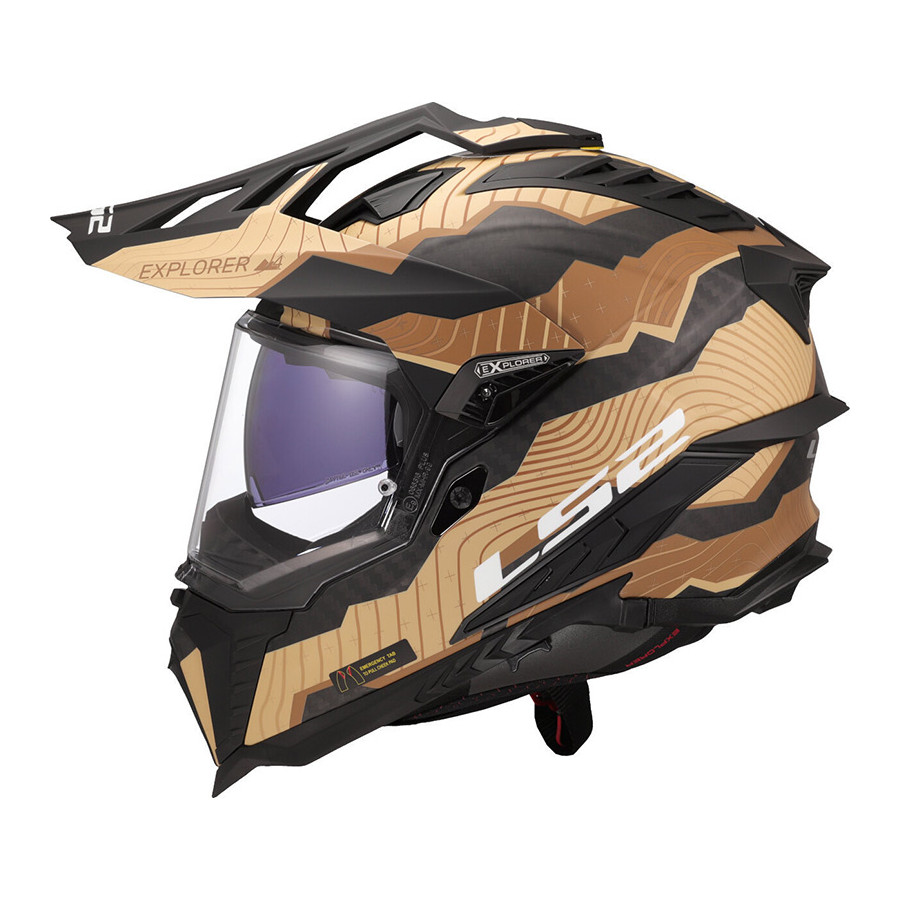 Casco LS2 MX701 Trick Carbon Matt Brown