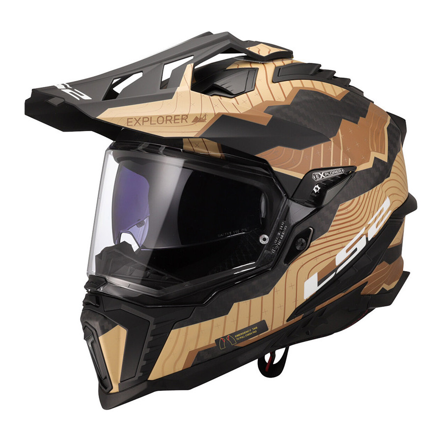 Casco LS2 MX701 Trick Carbon Matt Brown