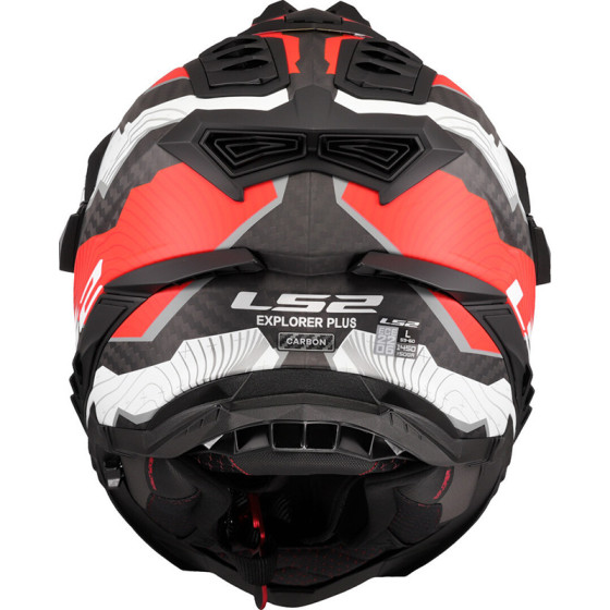 Casco LS2 MX701 Trick Carbon White Red