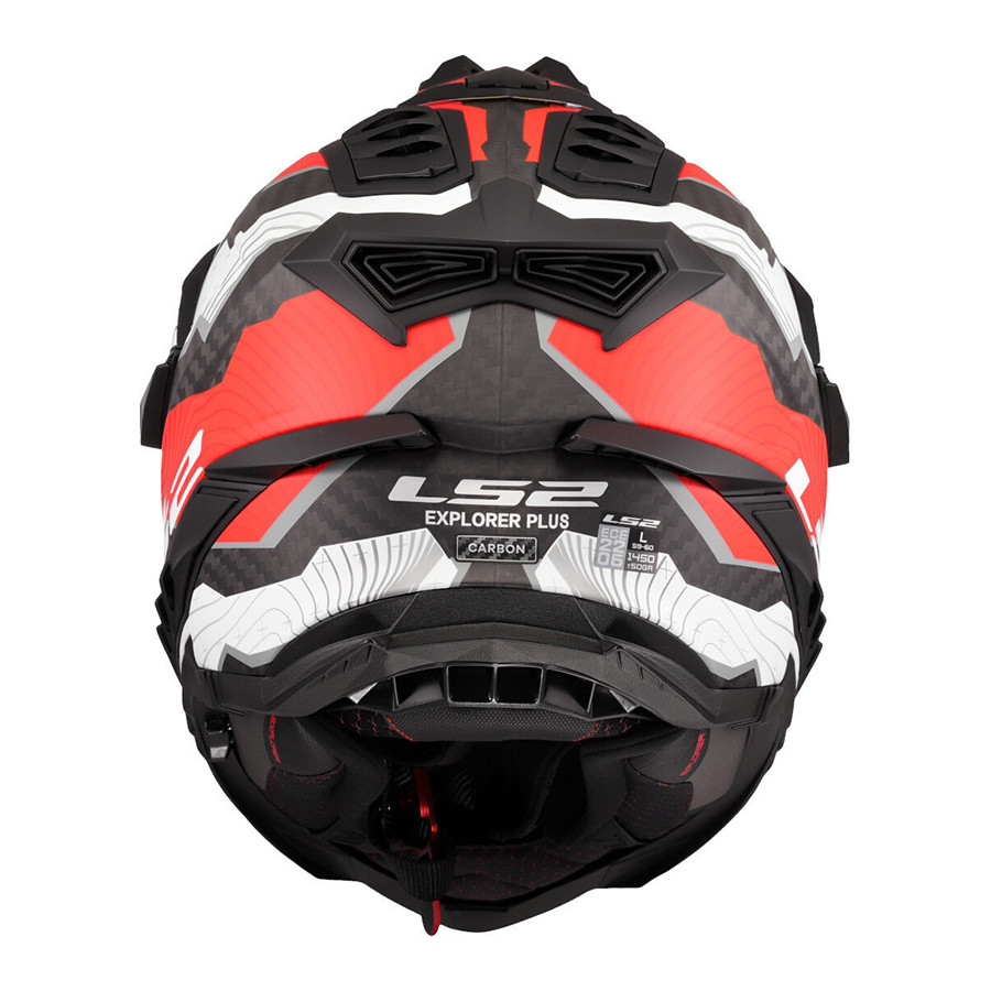 Casco LS2 MX701 Trick Carbon White Red