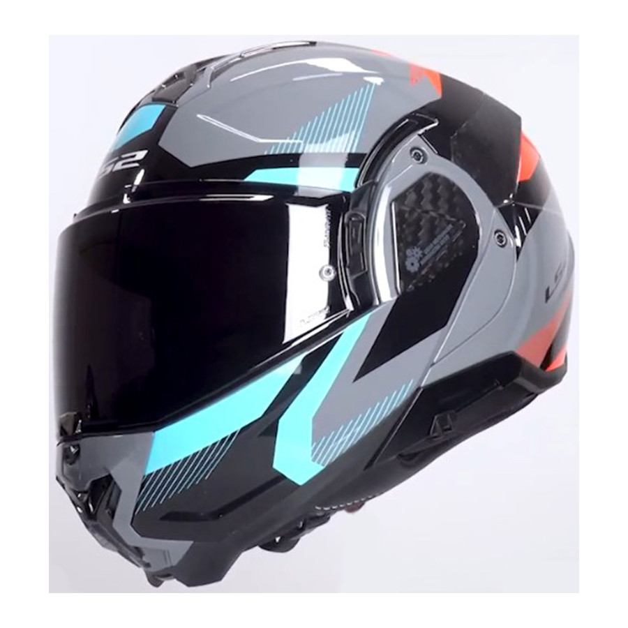 Casco LS2 FF910 Advant II Triple Grey Blue Red