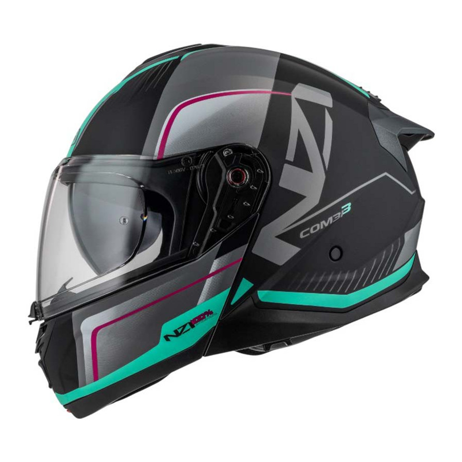 Casco NZI Combi 3 Duo Orbe Antracite Turquoise Casco NZI Combi 3 Duo Orbe Antracite Turquoise
