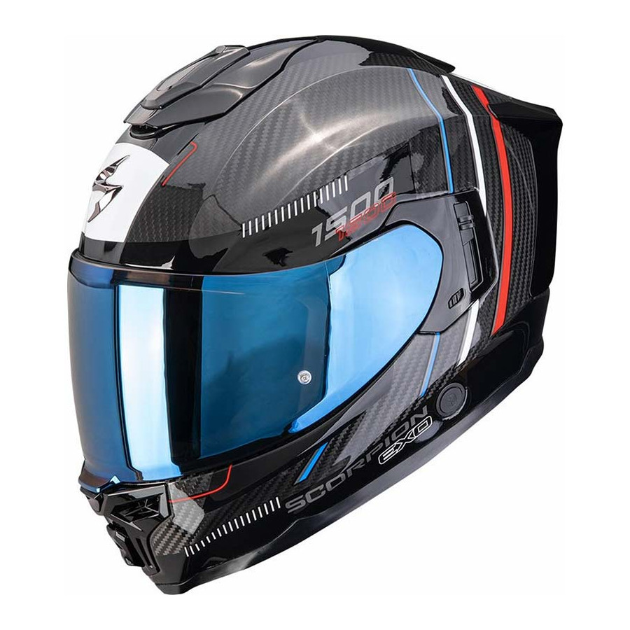 Casco Scorpion EXO-1500 Evo Carb  Zity Red Blue