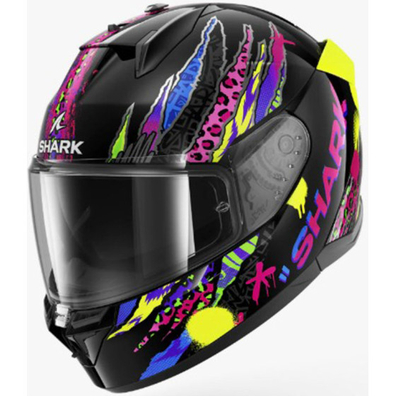 Casco Shark D-Skwal 3 Fawn Violet Yellow KVY