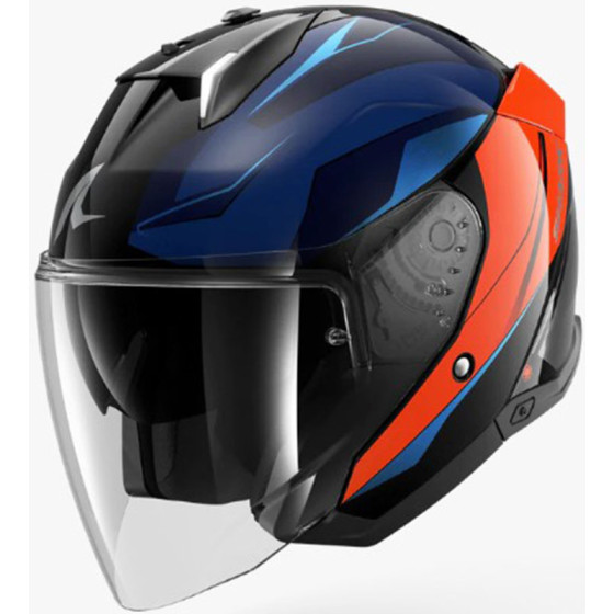 Casco Shark Skwal I3 Jet Mekarium Chrom Orange KUO
