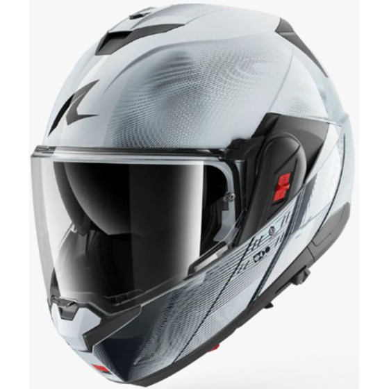 Casco Shark Oxo Speed-Tech Silver White Black SWK