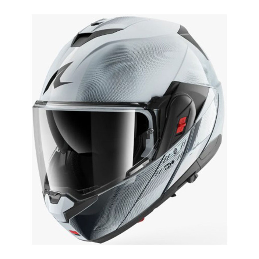 Casco Shark Oxo Speed-Tech Silver White Black SWK