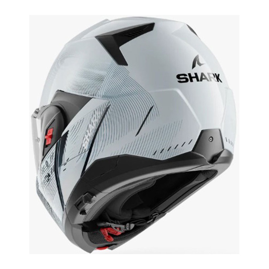 Casco Shark Oxo Speed-Tech Silver White Black SWK