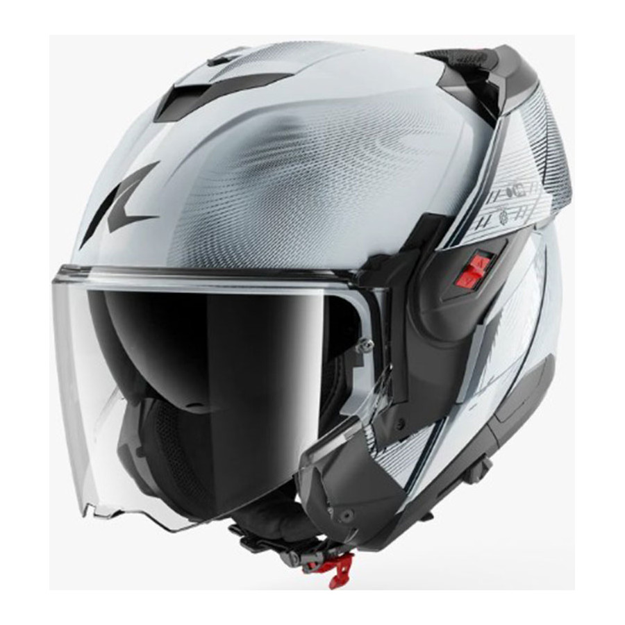 Casco Shark Oxo Speed-Tech Silver White Black SWK