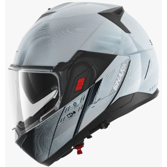 Casco Shark Oxo Speed-Tech Silver White Black SWK