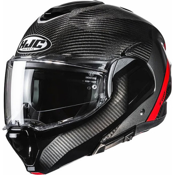 Casco HJC F100 Carbon Stan Red MC1