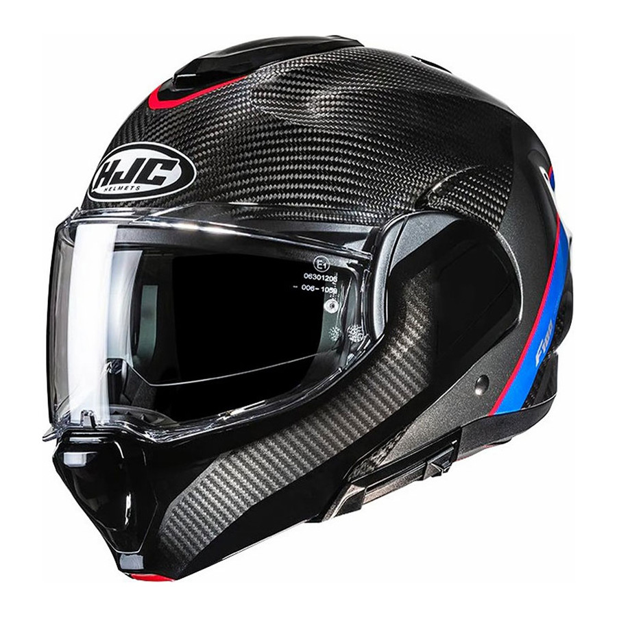 Casco HJC F100 Carbon Stan Blue Red MC21
