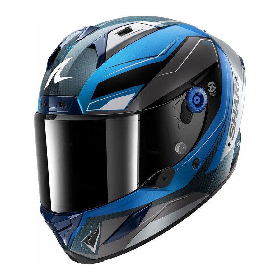 Casco Shark Aeron Mekarium Carbon Blue DBS