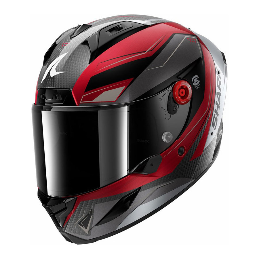 Casco Shark Aeron Mekarium Carbon Red DRS