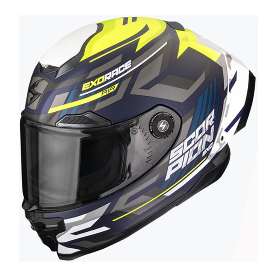 Casco Scorpion EXO-Race Air Kobra Blue Matt Yellow