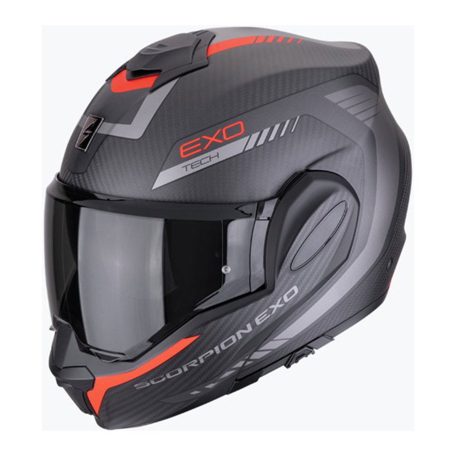 Casco Scorpion EXO-TECH Evo Carbon Cosy Red
