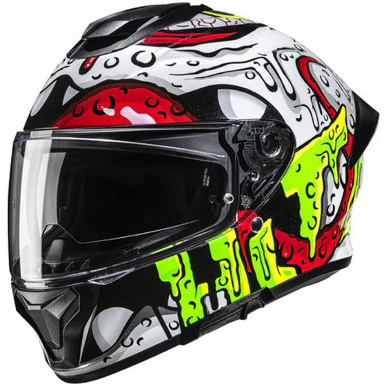 Casco HJC C71 Squeeze Red Yellow MC41