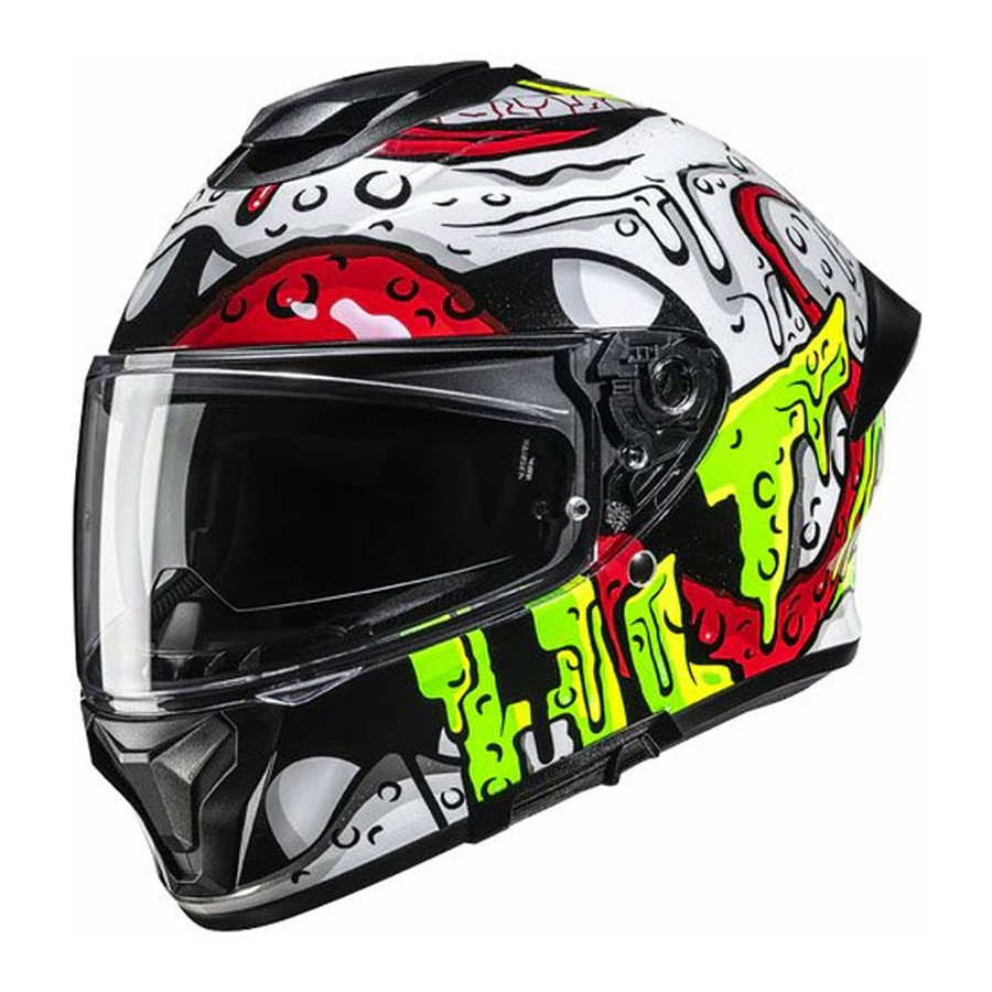 Casco HJC C71 Squeeze Red Yellow MC41