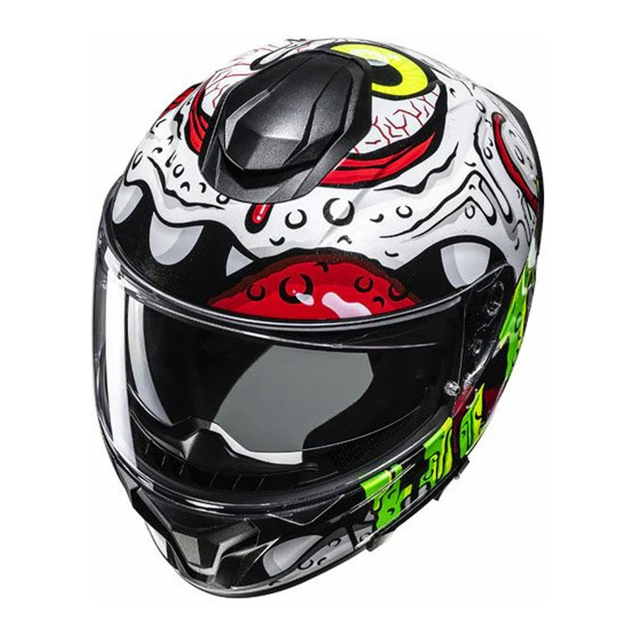 Casco HJC C71 Squeeze Red Yellow MC41