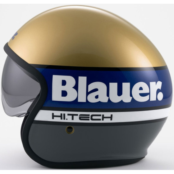 Casco Blauer Pilot 4 0 Glod Blue